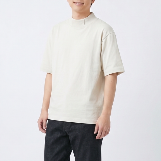 ［AIRITY］オーバーサイズTシャツ(モックネック)